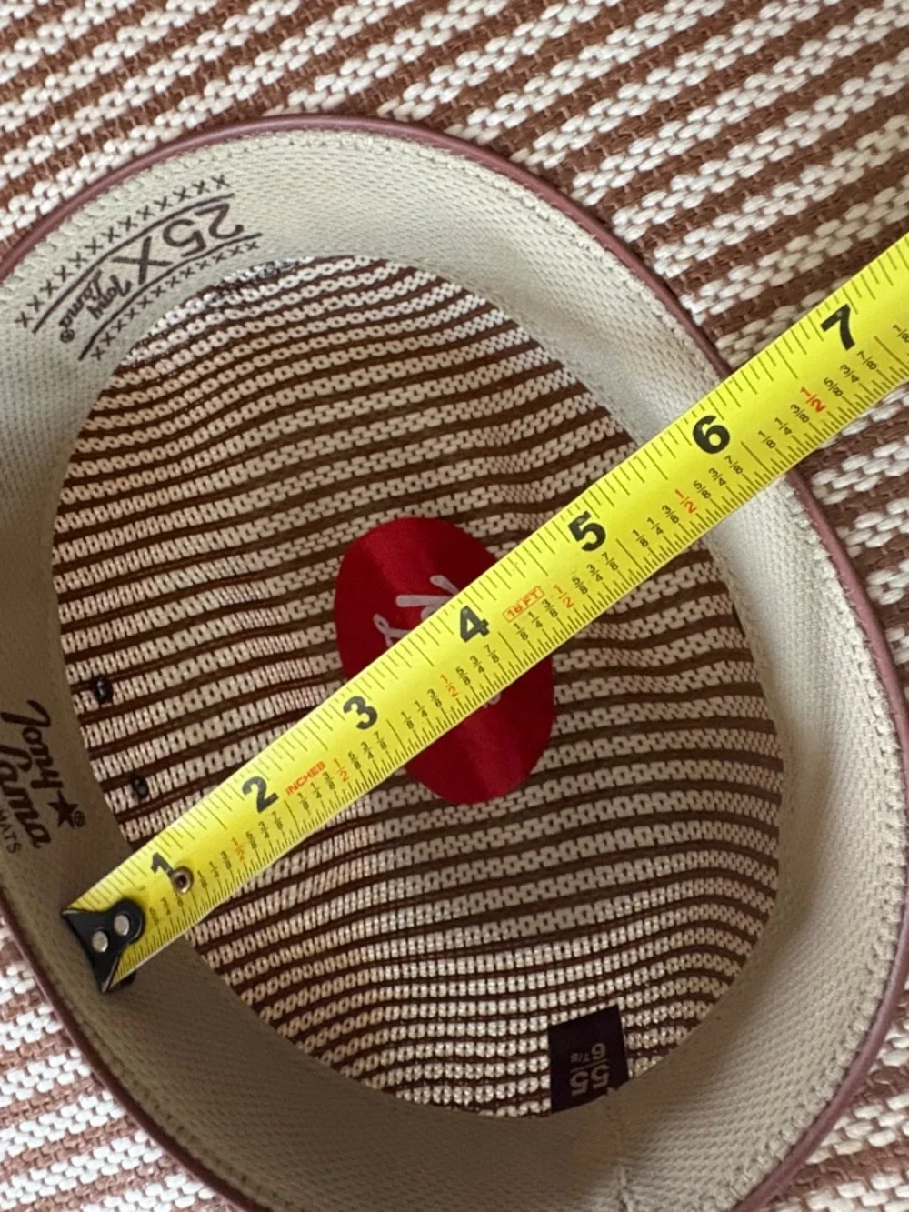 Tony Lama 25X Premium Striped Straw Cowboy Hat • Size 6 7/8  • NWOT